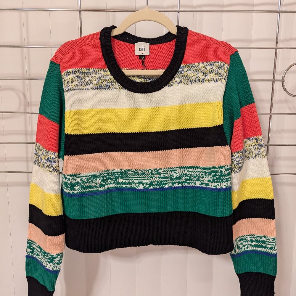 Cabi Pop Crop Pullover - Size Medium